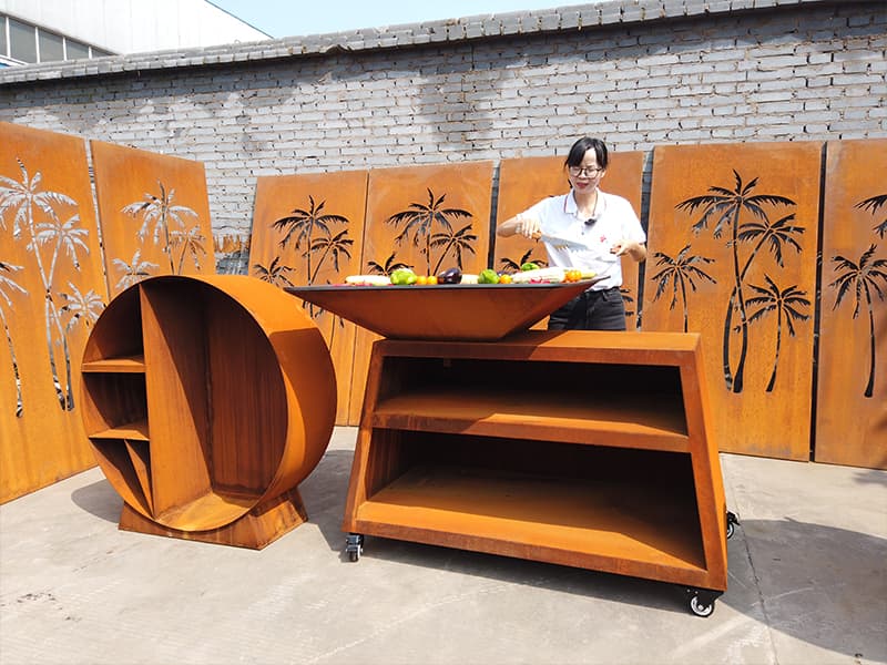 Corten Steel Fireplace Grill Retailer South Korea